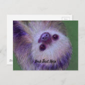Sloth Postkarte (Vorne/Hinten)