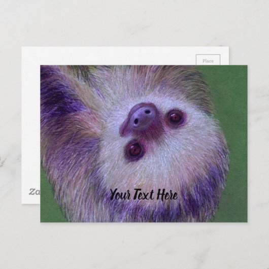 Sloth Postkarte (Vorne/Hinten)