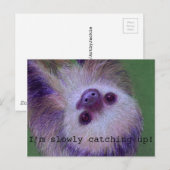 Sloth Postkarte (Vorne/Hinten)