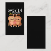 Sloth Pregnancy Announcement Couple Spaß Visitenkarte (Vorne/Hinten)