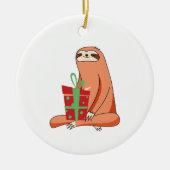 Sloth Present Ornament (Vorne)