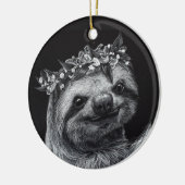 Sloth Princess Keramik Ornament (Links)