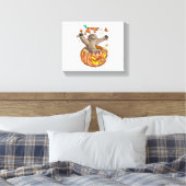 Sloth Pumpkin Halloween Leinwanddruck (Insitu (Schlafzimmer))