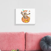 Sloth Pumpkin Halloween Leinwanddruck (Insitu (Wohnzimmer))
