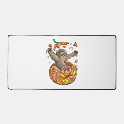 Sloth Pumpkin Halloween Schreibtischunterlage (Vorderseite)