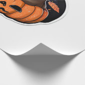 sloth pumpkin Halloween sticker Oversized T-Shirt Geschenkpapier (Ecke)