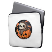 sloth pumpkin Halloween sticker Oversized T-Shirt Laptopschutzhülle (Vorderseite Links)