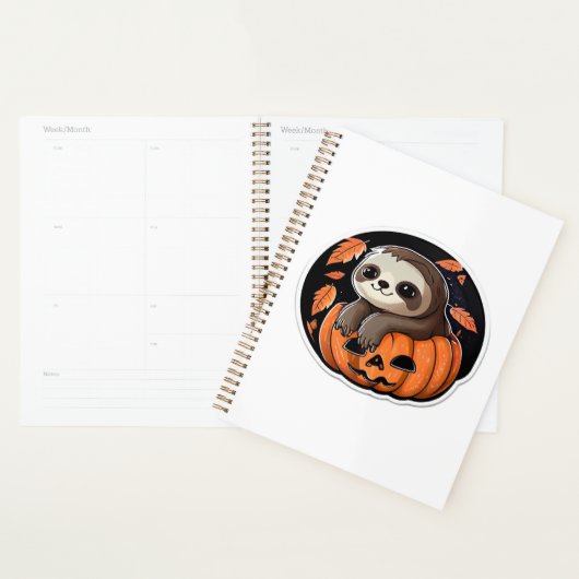 sloth pumpkin Halloween sticker Oversized T-Shirt Planer (Anzeige)