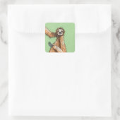 Sloth Quadratischer Aufkleber (Tasche)