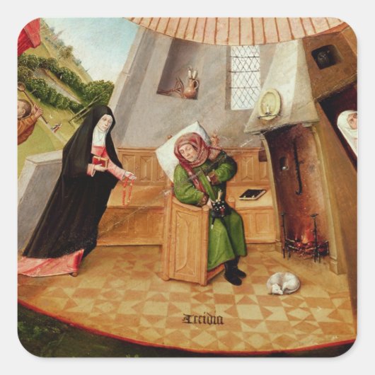 Sloth Quadratischer Aufkleber (Vorderseite)