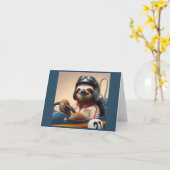 Sloth Racecar Treiber Karte (Gelbe Blume)