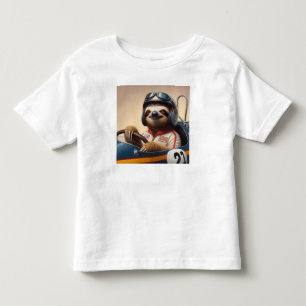 Sloth Racecar Treiber Kleinkind T-shirt