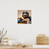 Sloth Racecar Treiber Poster (Küche)