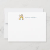 Sloth Rainbow Stationery Set Mitteilungskarte (Vorderseite)