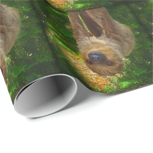 Sloth Rainforest Geschenke Geschenkpapier (Rolleneckpunkt)