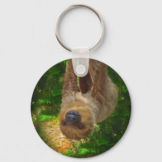 Sloth Rainforest Geschenke Schlüsselanhänger (Vorderseite)