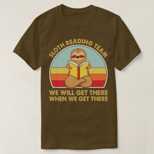 Sloth Reading Team T-Shirt (Design vorne)