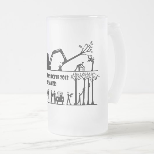 Sloth-Rehabilitations-Tasse Mattglas Bierglas (VorderseiteRechts)