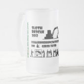 Sloth-Rehabilitations-Tasse Mattglas Bierglas (Vorderseite Links)