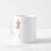Sloth-Reitlama-lustige Kaffeetasse (Vorderseite Links)
