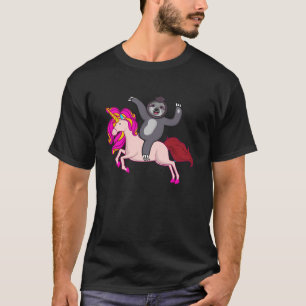 Sloth-Reitunicorn-lustiger TierT - Shirt