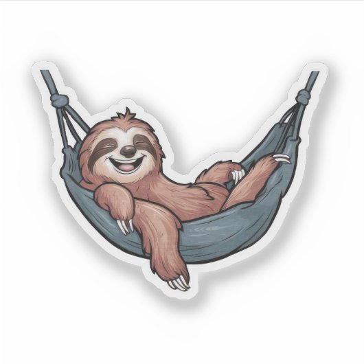 Sloth Relaxing Aufkleber (Vorderseite)