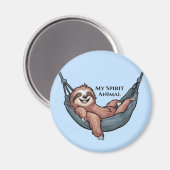 Sloth Relaxing Magnet (Vorderseite/Rückseite)