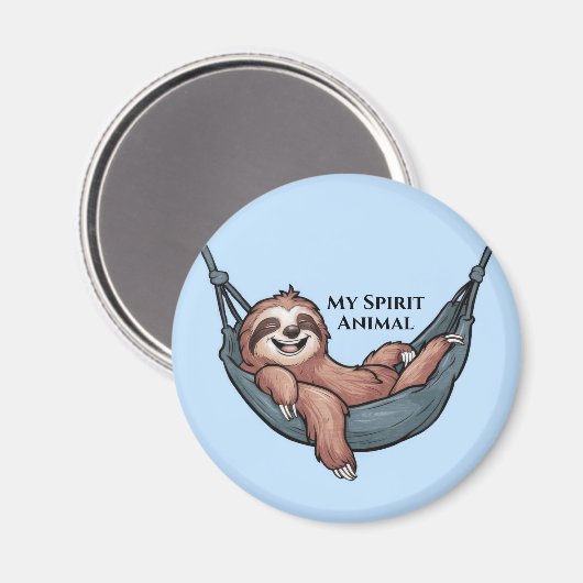 Sloth Relaxing Magnet (Vorderseite/Rückseite)