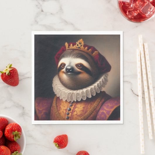 Sloth Renaissance King Serviette (Beispiel)