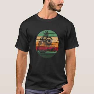 Sloth Retro Sunset Animal Sloth Silhouette T-Shirt