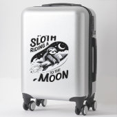 Sloth Riding a Rocket to the Moon Aufkleber (Koffer)
