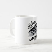 Sloth Riding a Rocket to the Moon Kaffeetasse (Vorderseite Links)
