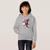 Sloth Riding auf Llama-Niedlichen Tieren Kindermäd Hoodie (Vorne ganz)