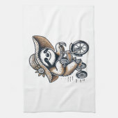 Sloth Riding Bike Geschirrtuch (Vertikal)