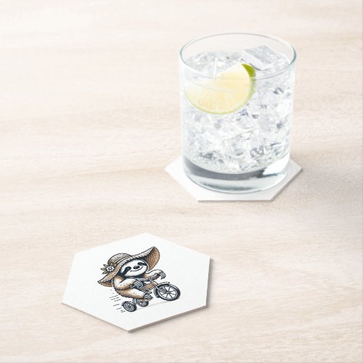 Sloth Riding Bike Untersetzer (Vor Ort)