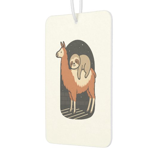 Sloth Riding Llama Autolufterfrischer (Links)