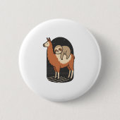 Sloth Riding Llama Button (Vorderseite)