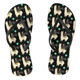 Sloth Riding Llama Geburtstag Badesandalen