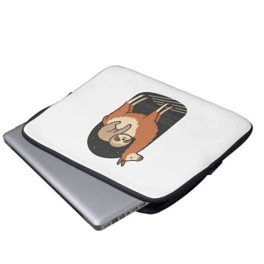 Sloth Riding Llama Laptopschutzhülle (Vorne Knopf)