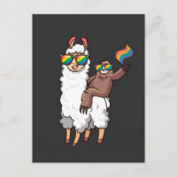 Sloth Riding Llama mit Sonnenbrille Equality LGBT