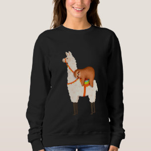 Sloth Riding Llama Sweatshirt