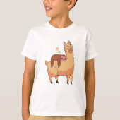 Sloth Riding Llama T-Shirt (Vorderseite)
