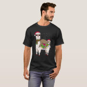 Sloth Riding Llama Weihnachtssüßer Niedlich Sloth  T-Shirt (Vorne ganz)
