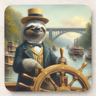 Sloth Riverboat Captain Getränkeuntersetzer