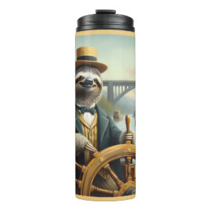 Sloth Riverboat Captain Thermosbecher