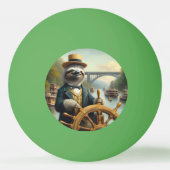 Sloth Riverboat Captain Tischtennisball (Rückseite)