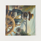 Sloth Riverboat Captain Wandteppich (Vorderseite (Horizontal))