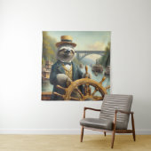 Sloth Riverboat Captain Wandteppich (Beispiel)