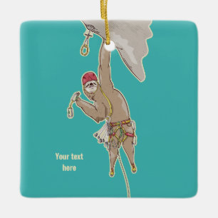 Sloth Rock Climber Tragegerät Keramikornament