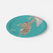 Sloth Rock Climber Tragegerät Pappteller (Schrägansicht)